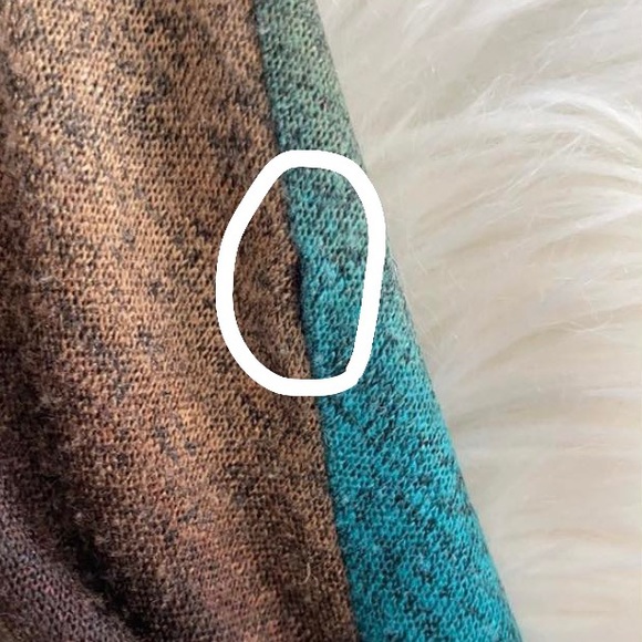 Signature by Bobbi Bee brown blue sweater cowl neck midi short sleeved dress - Picture 17 of 17